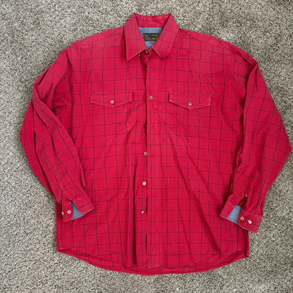 Vintage Roper western button-up flannel shirt